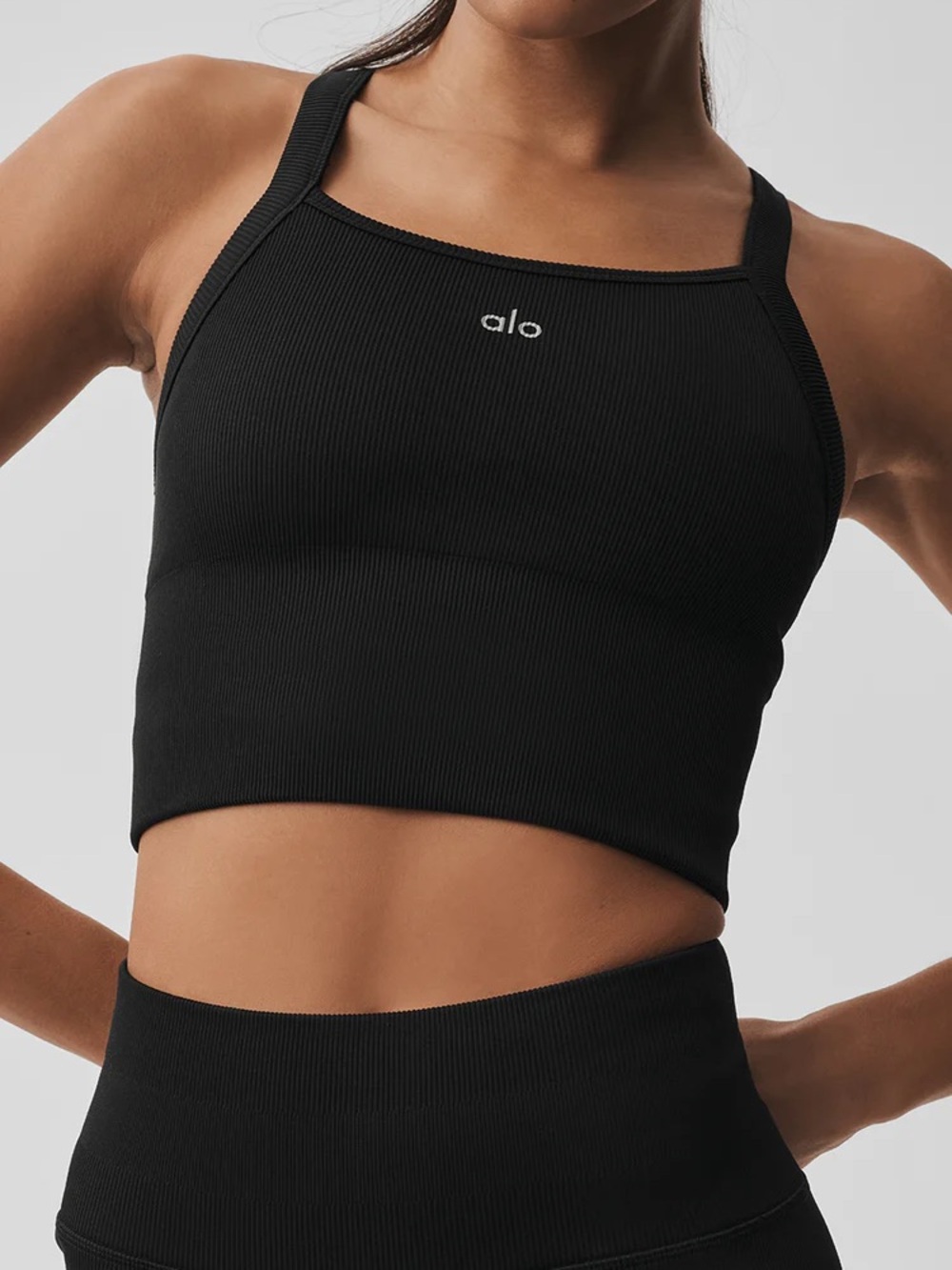 Alo Seamless Ribbed Favorite Bra Tank - Picture 2 of 6